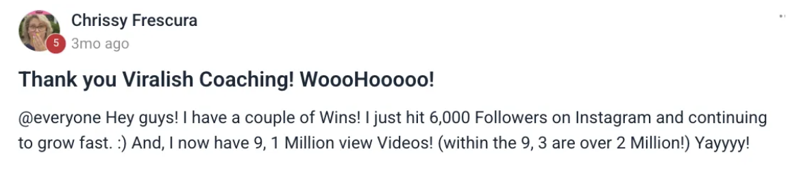 Chrissy Frescura — 9 videos with over 1 million views, 3 of them over 2 million