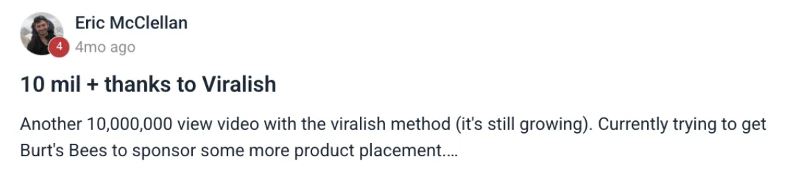 Eric McClellan — another 10,000,000 view video with the Viralish method
